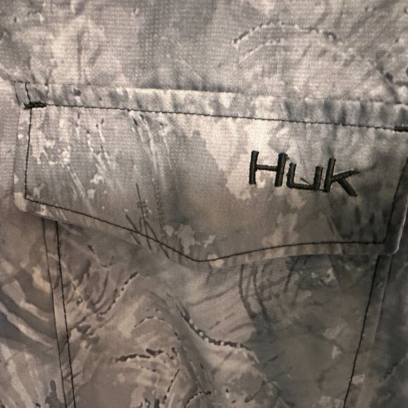 Huk Men's Long Sleeve Current SubPhantis Night Vision XXL - Picture 3 of 7